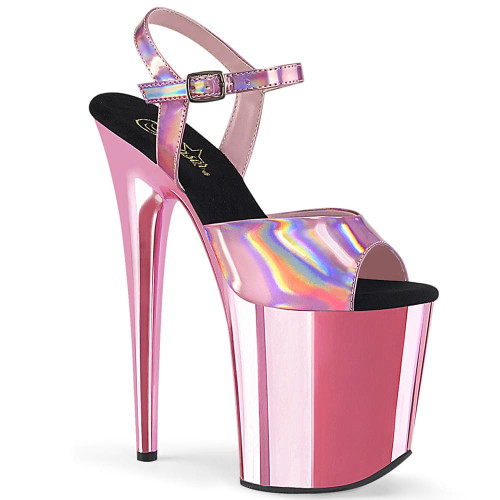Pleaser Flamingo-809HG – różowe sandały na wysokiej platformie (obcas 20.3 cm)